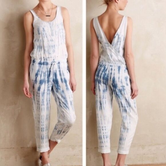 Anthropologie Cloth & Stone Makai Tie-Dye Jumpsuit - Picture 1 of 8